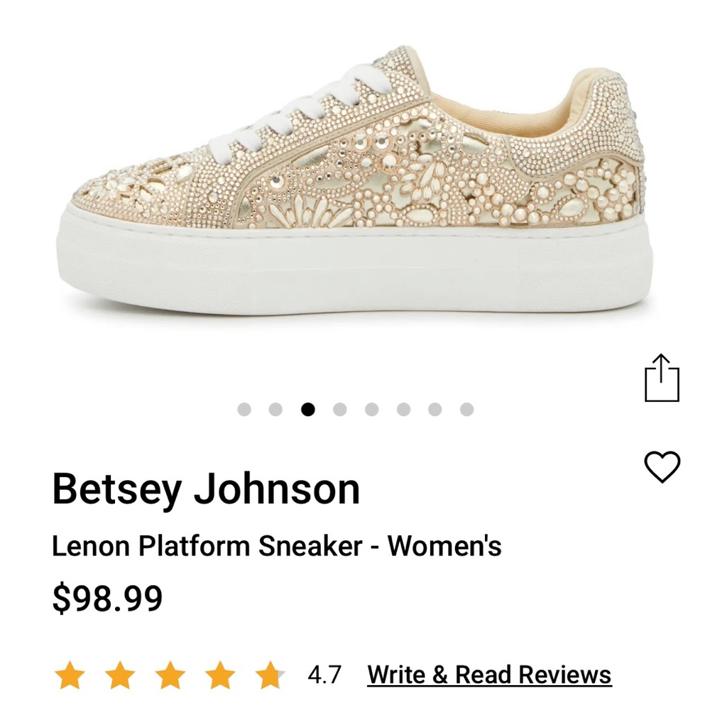 Betsey Johnson Gold Platform Sneakers